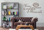 TIME ISN'T MEASURED CLOCKS MOMENTS...WALL ART/DECAL QUOTE STICKER - KITCHEN!!!!