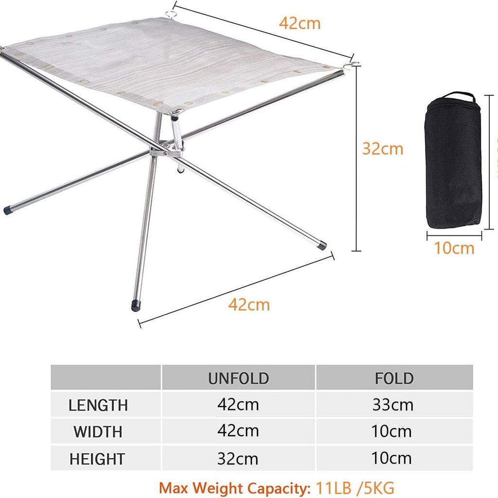 Portable Foldable Fire Pit – SS304 Mesh with Carry Case