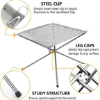 Portable Foldable Fire Pit – SS304 Mesh with Carry Case