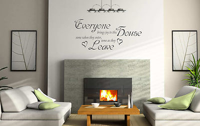 EVERYONE BRINGS JOY TO THIS HOUSE WALL ART/DECAL QUOTE STICKER - KITCHEN/LIVING!