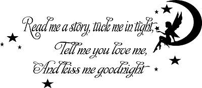 Read me a story....Fairy Wall Art Vinyl Graphic Sticker Wallpaper Decal!!