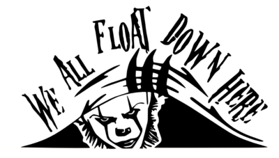 Pennywise Clown Vinyl Decal - Horror Wall Art, Custom Colors, Easy Application