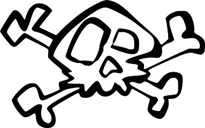 Skull Crossbone Sticker/Decal!!! Mountain bike/BMX etc.