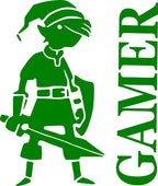 GAMER ELF SWORD WALL ART/DECAL QUOTE STICKER - BEDROOM/LIVING/CHILD/BOY!!!