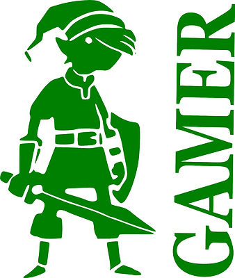 GAMER ELF SWORD WALL ART/DECAL QUOTE STICKER - BEDROOM/LIVING/CHILD/BOY!!!