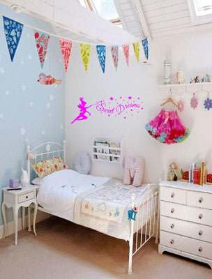 SWEET DREAMS FAIRY DUST WALL ART/DECAL QUOTE STICKER - BEDROOM/CHILD/ADULT!!!!