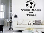 Football Personalised Wall Art Decal – Custom Name or Team, Easy to Apply!