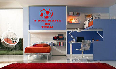 Football Personalised Wall Art Decal – Custom Name or Team, Easy to Apply!