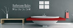 BATHROOM RULES - WASH-BRUSH-FLOSS WALL ART/DECAL QUOTE STICKER -BATHROOM!!!!