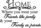Home Family friends Wall Art Quote Stickers Wall Decals!!!