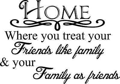 Home Family friends Wall Art Quote Stickers Wall Decals!!!