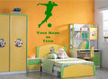 Footballer Personalised Wall Art Decal – Custom Name or Team, Easy to Apply!