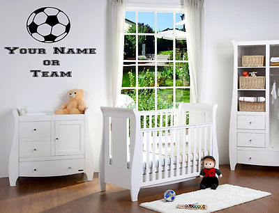 Football Personalised Wall Art Decal – Custom Name or Team, Easy to Apply!