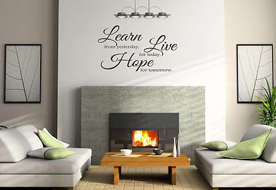 Learn Live Hope...Living room/BedroomWall Art Quote Stickers Wall Decals!!!