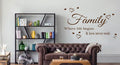 Family Where Life Begins Love Heart Art Wall Quote Stickers Wall Decals