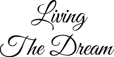 Living the Dream Quote Stickers Wall Decals Living Room/Bedroom.