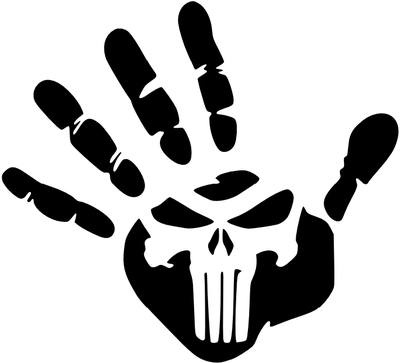 SKULL HAND / FUNNY/STICKER/DECAL/WALL ART CAR/VAN/WALL/BEDROOM/WINDOW/BUMPER!!!!
