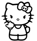 HELLO KITTY UP YOUR'S -Wall Art Sticker Decal FUNNY CAR DECAL WINDOW/BODY!!!!