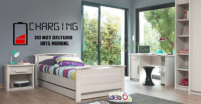 Charging Battery Quote Vinyl Decal – Fun Wall Art, Custom Colors, Easy to Apply