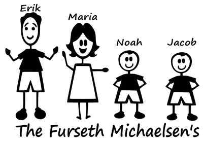 STICK MAN CUSTOM FAMILY NAME'S AND SURNAME CAR/VAN/WINDOW/BODY DECAL/STICKER!!!