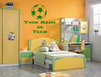 Football Personalised Wall Art Decal – Custom Name or Team, Easy to Apply!