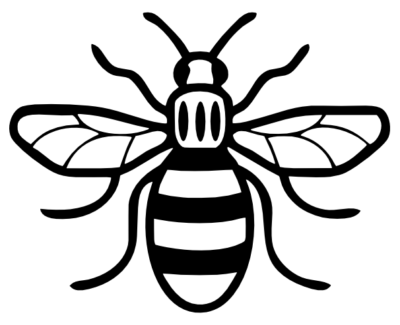 Manchester Bee Vinyl Decal - Iconic Design, Easy Application, Multiple Sizes