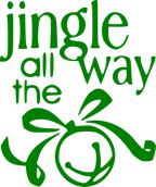 JINGLE ALL THE WAY Christmas/ X-mas wall/window sticker/decal wall art modern