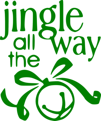 JINGLE ALL THE WAY Christmas/ X-mas wall/window sticker/decal wall art modern