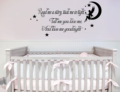 Read me a story....Fairy Wall Art Vinyl Graphic Sticker Wallpaper Decal!!