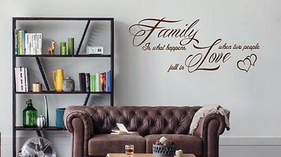 FAMILY LOVE Wall Art Vinyl Decal - Easy Application, Multiple Sizes & Colors!