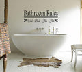 BATHROOM RULES - WASH-BRUSH-FLOSS WALL ART/DECAL QUOTE STICKER -BATHROOM!!!!
