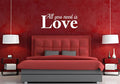 ALL YOU NEED IS LOVE WALL ART/DECAL QUOTE STICKER - BEDROOM/LIVING ROOM!!!!