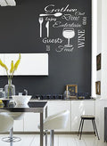 Kitchen words wine glass wall art Quote Stickers Wall Decals Living Room/Bedroom