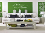 GUESTS FRIENDS WALL QUOTE WALL ART STICKER - KITCHEN LOUNGE BEDROOM DECAL!!!