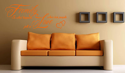 FAMILY LOVE Wall Art Vinyl Decal - Easy Application, Multiple Sizes & Colors!