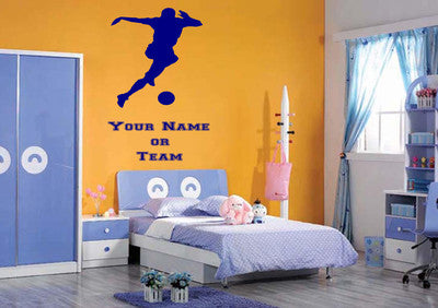 Footballer Personalised Wall Art Decal – Custom Name or Team, Easy to Apply!