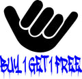 Shocker Hand Hang Loose Sticker (VW) – Buy 1 Get 1 Free, No Background!