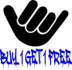 Shocker Hand Hang Loose Sticker (VW) – Buy 1 Get 1 Free, No Background!