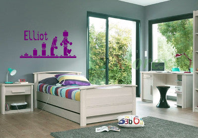 LEGO Evolution Custom Name Vinyl Decal - Personalized Wall Art, Easy to Apply