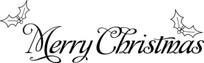 MERRY CHRISTMAS HOLLY Christmas/ X-mas wall/window sticker/decal wall art modern