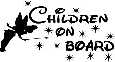 Fairy Tinkerbell baby on board child,children,princess, car/van window sticker!!