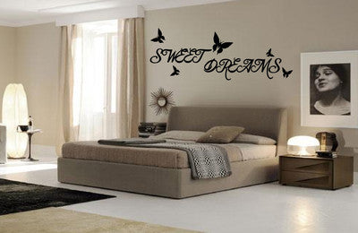 SWEET DREAMS WALL ART QUOTE STICKER - KITCHEN LOUNGE BEDROOM LOVE DECAL!!!