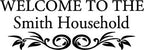 Personalised Surname welcome to our home..... Wall Quote Stickers Wall Decals!!!