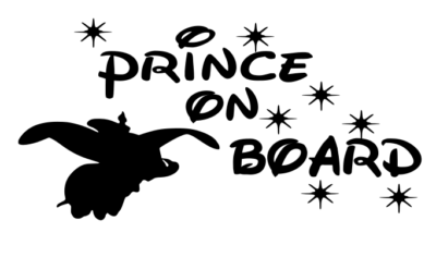 Dumbo Disney baby on board child,children,princess, car/van window sticker!!
