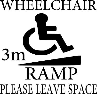 Disabled sign Disability Mobility Car Taxi Minibus STICKER/VINYL DECAL D2 RAMP.