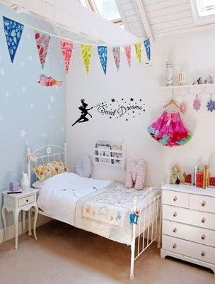 SWEET DREAMS FAIRY DUST WALL ART/DECAL QUOTE STICKER - BEDROOM/CHILD/ADULT!!!!