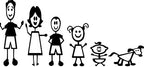 STICK MAN CUSTOM FAMILY NAME'S AND SURNAME CAR/VAN/WINDOW/BODY DECAL/STICKER!!!