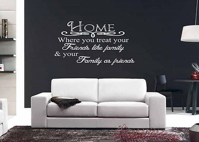 Home Family friends Wall Art Quote Stickers Wall Decals!!!