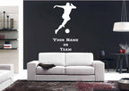 Footballer Personalised Wall Art Decal – Custom Name or Team, Easy to Apply!