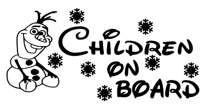 Olaf Disney baby on board child,children,princess,car/van window sticker Froz !!